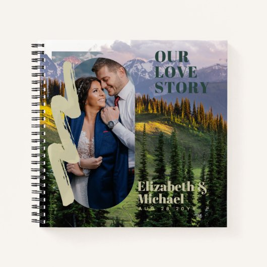 FOTO-cadeaus voor Passen getrouwd ONZE VERLICHTE V Notitieboek (Voorkant)