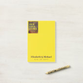 FOTO-cadeaus voor Passen getrouwd ONZE VERLICHTE V Post-it® Notes (Op bureau)