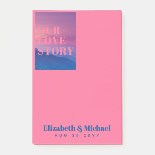 FOTO-cadeaus voor Passen getrouwd ONZE VERLICHTE V Post-it® Notes (Voorkant)