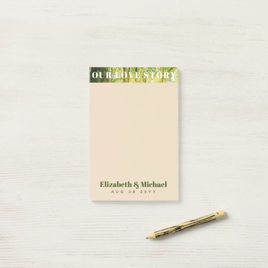 FOTO-cadeaus voor Passen getrouwd ONZE VERLICHTE V Post-it® Notes (Op bureau)