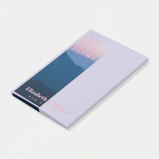 FOTO-cadeaus voor Passen getrouwd ONZE VERLICHTE V Post-it® Notes (Schuin)