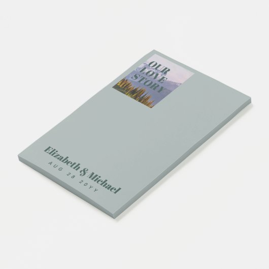 FOTO-cadeaus voor Passen getrouwd ONZE VERLICHTE V Post-it® Notes (Schuin)