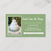 Foto Cake Bakker Chef Cateraar Decorator Visitekaartje (Voorkant)