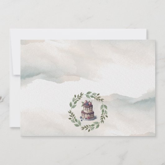 Foto Cake Smash Eerste Verjaardagsfeestuitnodiging Kaart (Achterkant)