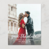 Foto & Calligrafie 2-A Lichter Save the Date Flyer (Voorkant)