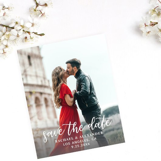 Foto & Calligrafie 2-A Lichter Save the Date Flyer