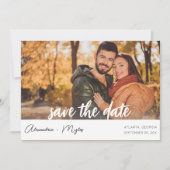 Foto & Calligrafie 4 MOD Save the Date Kaart (Voorkant)