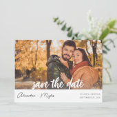 Foto & Calligrafie 4 MOD Save the Date Kaart (Staand voorkant)
