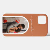 Foto Calligrafie Monogram Naam Boog Vorm Case-Mate iPhone Case (Achterkant (horizontaal))