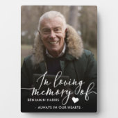 Foto-calligrafie ter liefdevolle herinnering fotoplaat (voorkant)