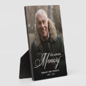 Foto-calligrafie ter nagedachtenis fotoplaat (Zijkant)