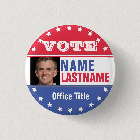 Foto Campaign Sjabloon voor Button verkiezingen (Voorkant)
