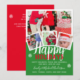 FOTO CARD Prettige feestdagen 2022 Red Green Kaart