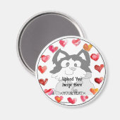 Foto Cartoon Hearts gepersonaliseerde magneten upl (Voorkant / Achterkant)