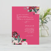 Foto Cerize Floral Elegant Wedding Kaart (Staand voorkant)