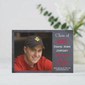 Foto: Chalkboard Background -3x5 Afstudeerder Aank Kaart (Staand voorkant)