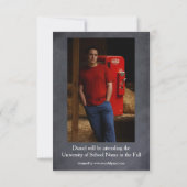 Foto: Chalkboard Background -3x5 Afstudeerder Aank Kaart (Achterkant)