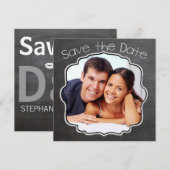 Foto Chalkboard  Modern Save the Date (Voorkant / Achterkant)