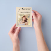 Foto Champagne Afstudeer Save the Date Flyer (Hand)