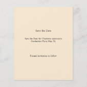 Foto Champagne Afstudeer Save the Date Flyer (Achterkant)