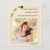 Foto Champagne Afstudeer Save the Date Flyer (Voorkant)