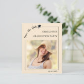 Foto champagne Afstudeerkaart Save the Date (Staand voorkant)