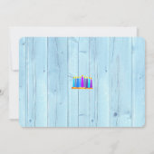 Foto Chanoeka Menorah Vrede Liefde Licht Rustiek Feestdagenkaart (Achterkant)