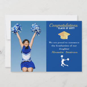 Foto: Cheerleader Blue Gold afstuderen aankondigin Aankondiging