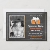 FOTO CHEERS & BEERS Verjaardagsfeestje Chalk Uitno Kaart (Voorkant)