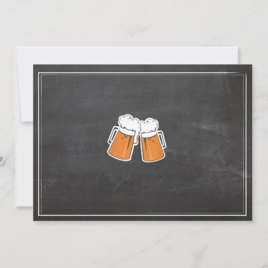 FOTO CHEERS & BEERS Verjaardagsfeestje Chalk Uitno Kaart (Achterkant)
