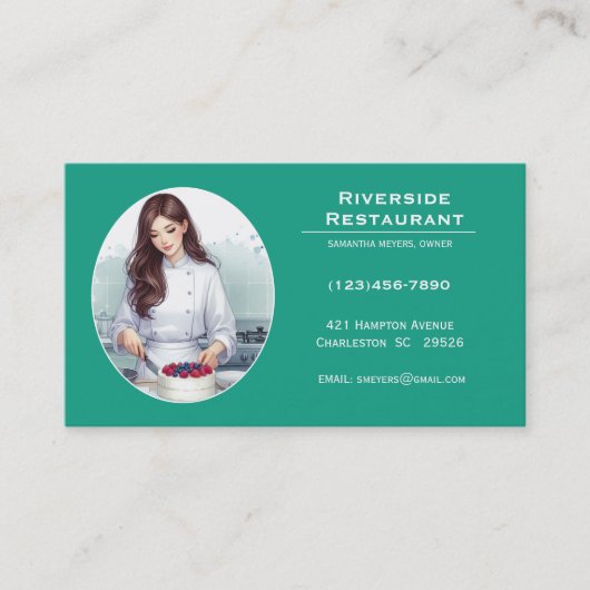 Foto Chef Lady Visitekaartjes (Voorkant)