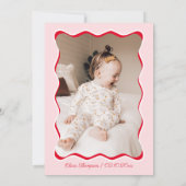 Foto Cherry 1e verjaardagsfeestje Kaart (Achterkant)