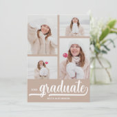 Foto Chic 4-Afstuderen Aankondiging (Staand voorkant)