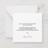 Foto Chic Deel de Liefde QR Code Tafel Kaarten Notitiekaartje (Achterkant)