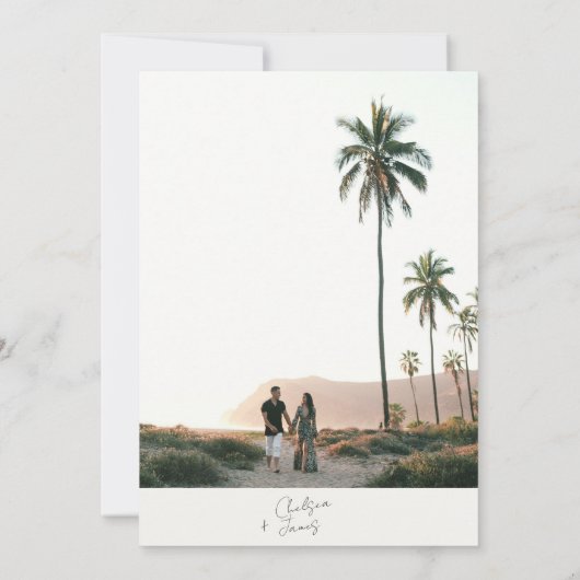 Foto| Chic Minimalist Wedding Save the Date (Achterkant)