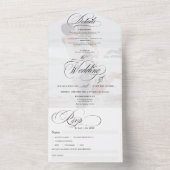 Foto chique eenvoudige elegante kalligrafie bruilo all in one uitnodiging (Binnen)