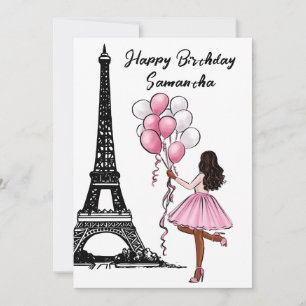 Foto Chique Eiffeltoren, Ballonnen Parijs Verjaard Kaart