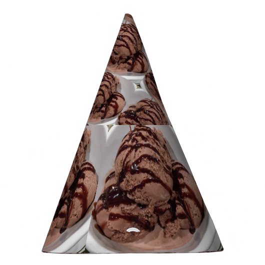 Foto Chocolate Ice Cream Feesthoedjes (Rechts)