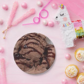 Foto Chocolate Ice Cream Papieren Bordje (Feest)