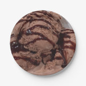 Foto Chocolate Ice Cream Papieren Bordje (Voorkant)
