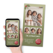 Foto Chrismtas Collage - Retro Holly Feestdagenkaart