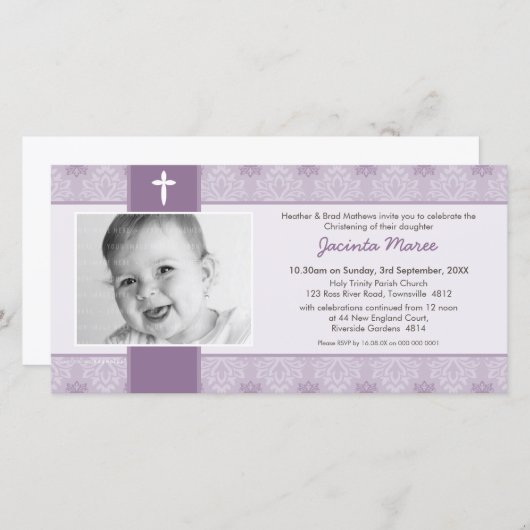 FOTO CHRISTENING INVITATIES :  5L (Voorkant / Achterkant)