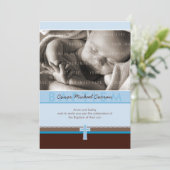 FOTO CHRISTENING NODIGT UIT:: puur 5 P Kaart (Staand voorkant)