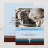 FOTO CHRISTENING NODIGT UIT:: puur 5 P Kaart (Voorkant / Achterkant)