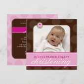 FOTO CHRISTENING VERZOEKT : polkadot 3SQ Kaart (Voorkant / Achterkant)