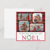 FOTO Christmas Plaid Waterverf Krans NOEL (Voorkant / Achterkant)