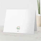Foto Circle Gold Green & Red Season's Greetings Kaart (Achterkant)