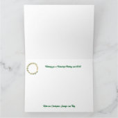 Foto Circle Gold Green & Red Season's Greetings Kaart (Binnen)