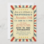 Foto  Circus Birthday Party Kaart (Achterkant)