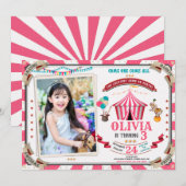 Foto Circus verjaardagsuitnodiging Festival Kaart (Voorkant / Achterkant)